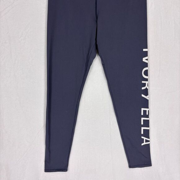 Ivory Ella Blue Leggings with Logo on Side Girl's Size Large - Picture 3 of 12